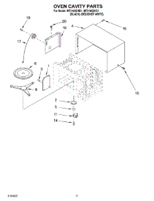 03 - Oven Cavity parts for Whirlpool Microwave MT3105SHB1 from AppliancePartsPros.com