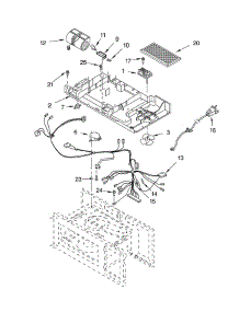 Interior parts for Whirlpool Microwave MH6150XHT1 from AppliancePartsPros.com