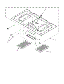 Ventilation parts for Whirlpool Microwave MH6150XHT1 from AppliancePartsPros.com