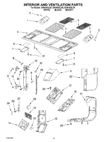03 - Interior And Ventilation parts for Whirlpool Microwave GH9185XLB0 from AppliancePartsPros.com