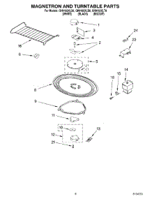 05 - Magnetron And Turntable parts for Whirlpool Microwave GH9185XLT0 from AppliancePartsPros.com