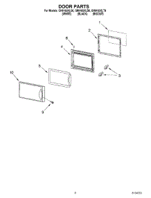 02 - Door parts for Whirlpool Microwave GH9185XLQ0 from AppliancePartsPros.com