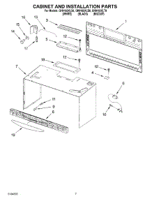 06 - Cabinet And Installation parts for Whirlpool Microwave GH9185XLQ0 from AppliancePartsPros.com