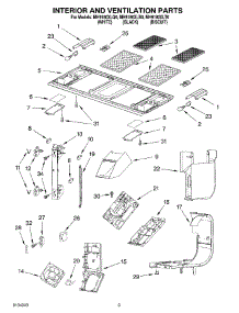 03 - Interior And Ventilation parts for Whirlpool Microwave MH9180XLT0 from AppliancePartsPros.com