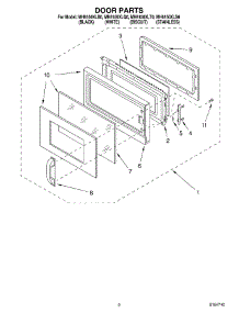 02 - Door parts for Whirlpool Microwave MH6150XLS0 from AppliancePartsPros.com