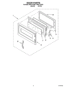 02 - Door parts for Whirlpool Microwave MH6141XKQ1 from AppliancePartsPros.com