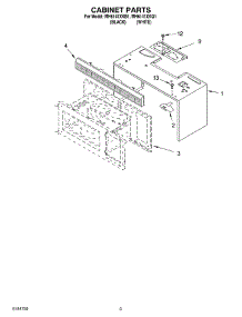 03 - Cabinet parts for Whirlpool Microwave MH6141XKQ1 from AppliancePartsPros.com