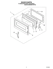 02 - Door parts for Whirlpool Microwave MH6130XEB2 from AppliancePartsPros.com