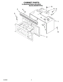 03 - Cabinet parts for Whirlpool Microwave MH6130XEB2 from AppliancePartsPros.com