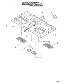 07 - Ventilation parts for Whirlpool Microwave MH6130XEQ2 from AppliancePartsPros.com