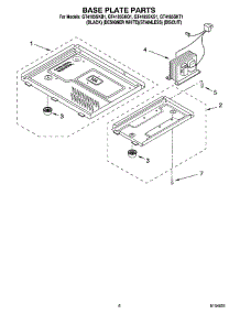 06 - Base Plate Parts parts for Whirlpool Microwave GT4185SKQ1 from AppliancePartsPros.com