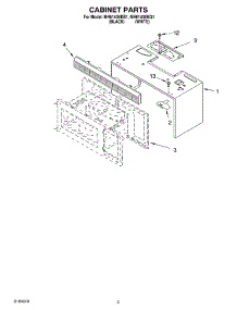 03 - Cabinet parts for Whirlpool Microwave MH6140XKQ1 from AppliancePartsPros.com