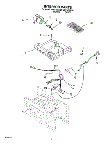 05 - Interior parts for Whirlpool Microwave MH6140XKB1 from AppliancePartsPros.com