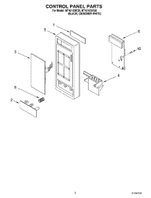 02 - Control Panel parts for Whirlpool Microwave MT4210SKQ0 from AppliancePartsPros.com