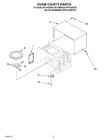 03 - Oven Cavity parts for Whirlpool Microwave MT4140SKT0 from AppliancePartsPros.com
