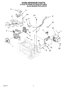 05 - Oven Interior parts for Whirlpool Microwave MT4140SKT0 from AppliancePartsPros.com