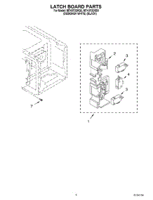 04 - Latch Board parts for Whirlpool Microwave MT4070SKB0 from AppliancePartsPros.com