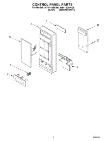 02 - Control Panel parts for Whirlpool Microwave MT4110SKB0 from AppliancePartsPros.com