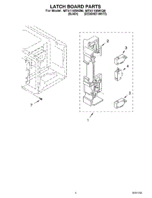 04 - Latch Board parts for Whirlpool Microwave MT4110SKB0 from AppliancePartsPros.com