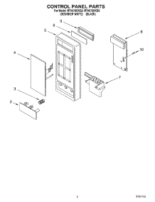 02 - Control Panel parts for Whirlpool Microwave MT4078SKQ0 from AppliancePartsPros.com