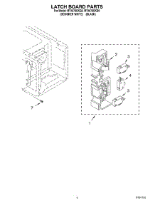 04 - Latch Board parts for Whirlpool Microwave MT4078SKQ0 from AppliancePartsPros.com