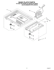 06 - Base Plate parts for Whirlpool Microwave MT4140SKB0 from AppliancePartsPros.com