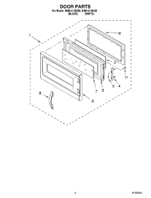 02 - Door parts for Whirlpool Microwave MH6141XKQ0 from AppliancePartsPros.com