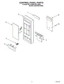 02 - Control Panel parts for Whirlpool Microwave MT4110XKQ0 from AppliancePartsPros.com