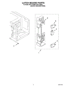 04 - Latch Board parts for Whirlpool Microwave MT4110XKQ0 from AppliancePartsPros.com