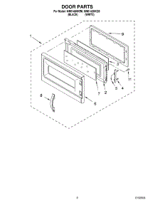 02 - Door parts for Whirlpool Microwave MH6140XKQ0 from AppliancePartsPros.com