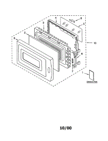 Door parts for Whirlpool Microwave MT1100SHB0 from AppliancePartsPros.com