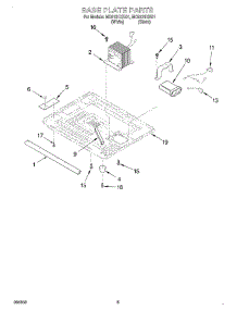 04 - Base Plate parts for Whirlpool Microwave MC8131XEB1 from AppliancePartsPros.com