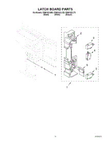 05 - Latch Board parts for Whirlpool Microwave GM8155XJT0 from AppliancePartsPros.com