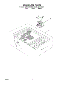 04 - Base Plate parts for Whirlpool Microwave GM8155XJQ0 from AppliancePartsPros.com