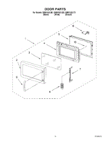 07 - Door parts for Whirlpool Microwave GM8155XJQ0 from AppliancePartsPros.com
