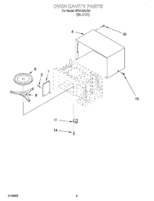 03 - Oven Cavity parts for Whirlpool Microwave MT0130SJB0 from AppliancePartsPros.com
