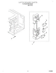 04 - Latch Board parts for Whirlpool Microwave MT0130SJB0 from AppliancePartsPros.com