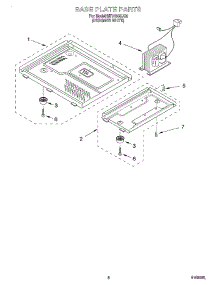 06 - Base Plate parts for Whirlpool Microwave MT0150SJQ0 from AppliancePartsPros.com