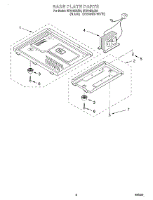 06 - Base Plate parts for Whirlpool Microwave MT2145SJQ0 from AppliancePartsPros.com