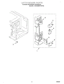 04 - Latch Board parts for Whirlpool Microwave MT2145SJB0 from AppliancePartsPros.com
