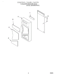 02 - Control Panel parts for Whirlpool Microwave MT2140SJB0 from AppliancePartsPros.com