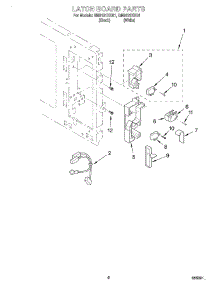 05 - Latch Board parts for Whirlpool Microwave GM8131XEB1 from AppliancePartsPros.com