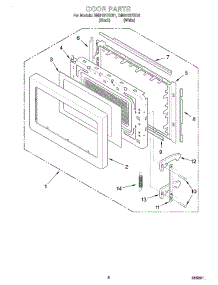 07 - Door parts for Whirlpool Microwave GM8131XEB1 from AppliancePartsPros.com