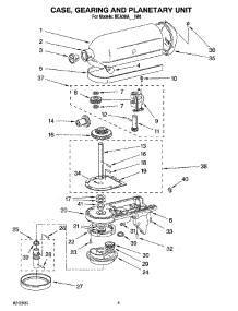 03 - Case, Gearing And Planetary Unit parts for Whirlpool Mixer BEA30AVAIM0 from AppliancePartsPros.com