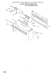 06 - Cabinet And Installation parts for Whirlpool Microwave MH6140XFB1 from AppliancePartsPros.com