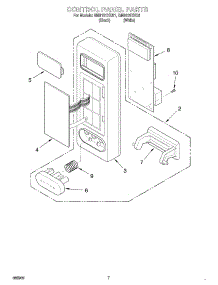 06 - Control Panel parts for Whirlpool Microwave GM8131XEQ1 from AppliancePartsPros.com