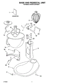 02 - Base And Pedestal Unit And Accessory Parts parts for Whirlpool Mixer 8KP2670 from AppliancePartsPros.com