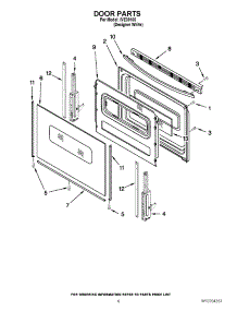 05 - Door Parts parts for Whirlpool Range IVE30100 from AppliancePartsPros.com
