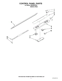 02 - Control Panel Parts parts for Whirlpool Range WDE150LVS01 from AppliancePartsPros.com