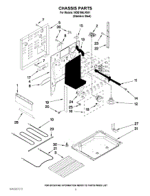 03 - Chassis Parts parts for Whirlpool Range WDE150LVS01 from AppliancePartsPros.com